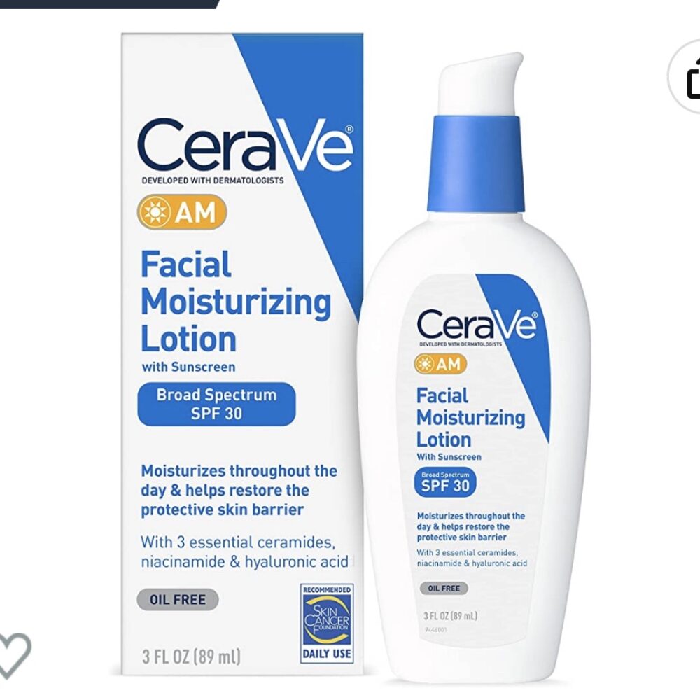 CeraVe AM Face Moisturizer with Broad Spectrum Protection, SPF 30, 89ml