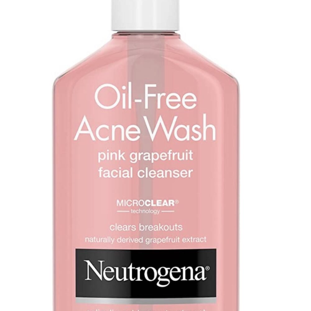Neutrogena Oil-Free Salicylic Acid Pink Grapefruit Pore Cleansing Acne Wash and Facial Cleanser with Vitamin C-269ml
