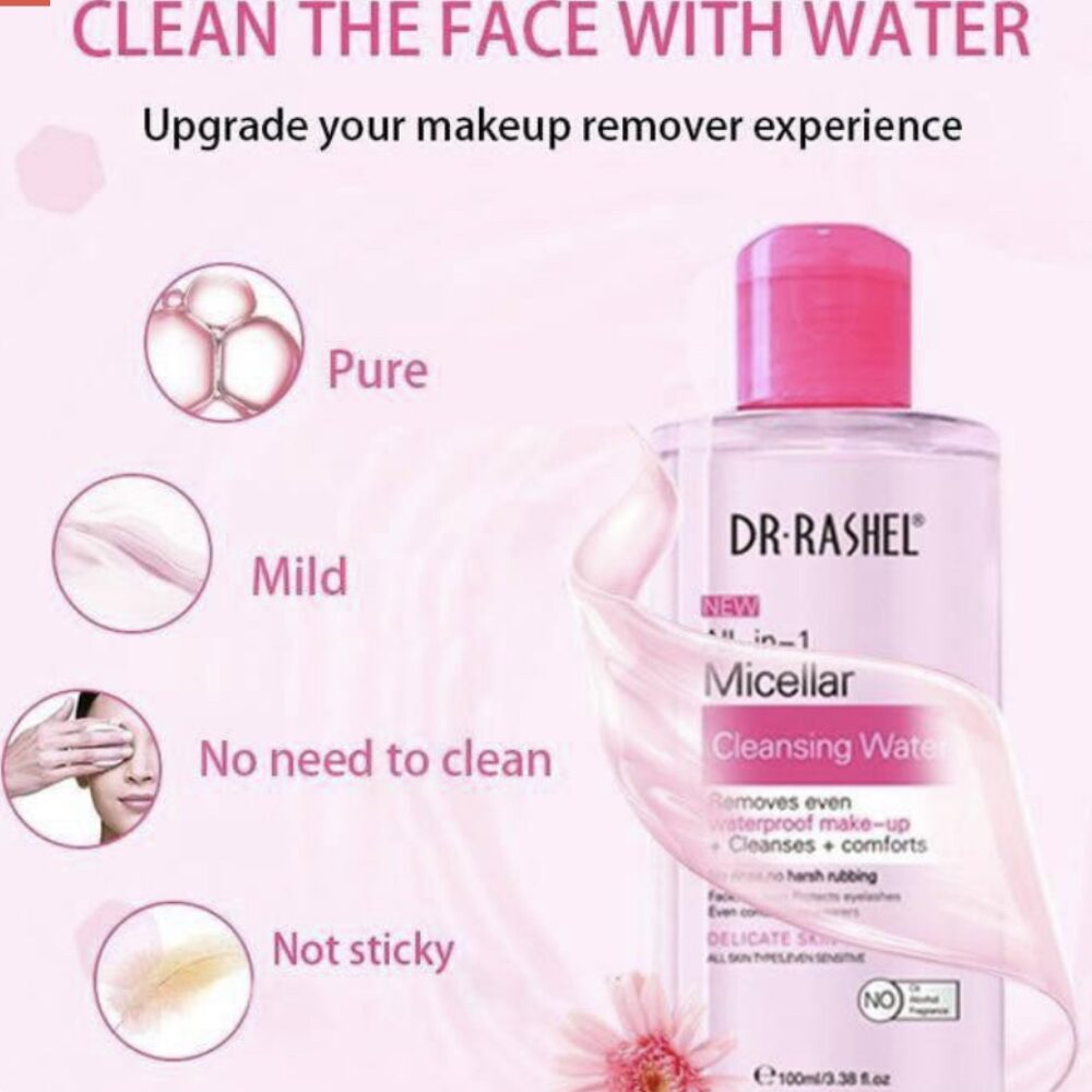 Dr Rashel All-In-1 Micellar Cleansing Water Deep Action Gentle Moisture Makeup Remover Water-300ml