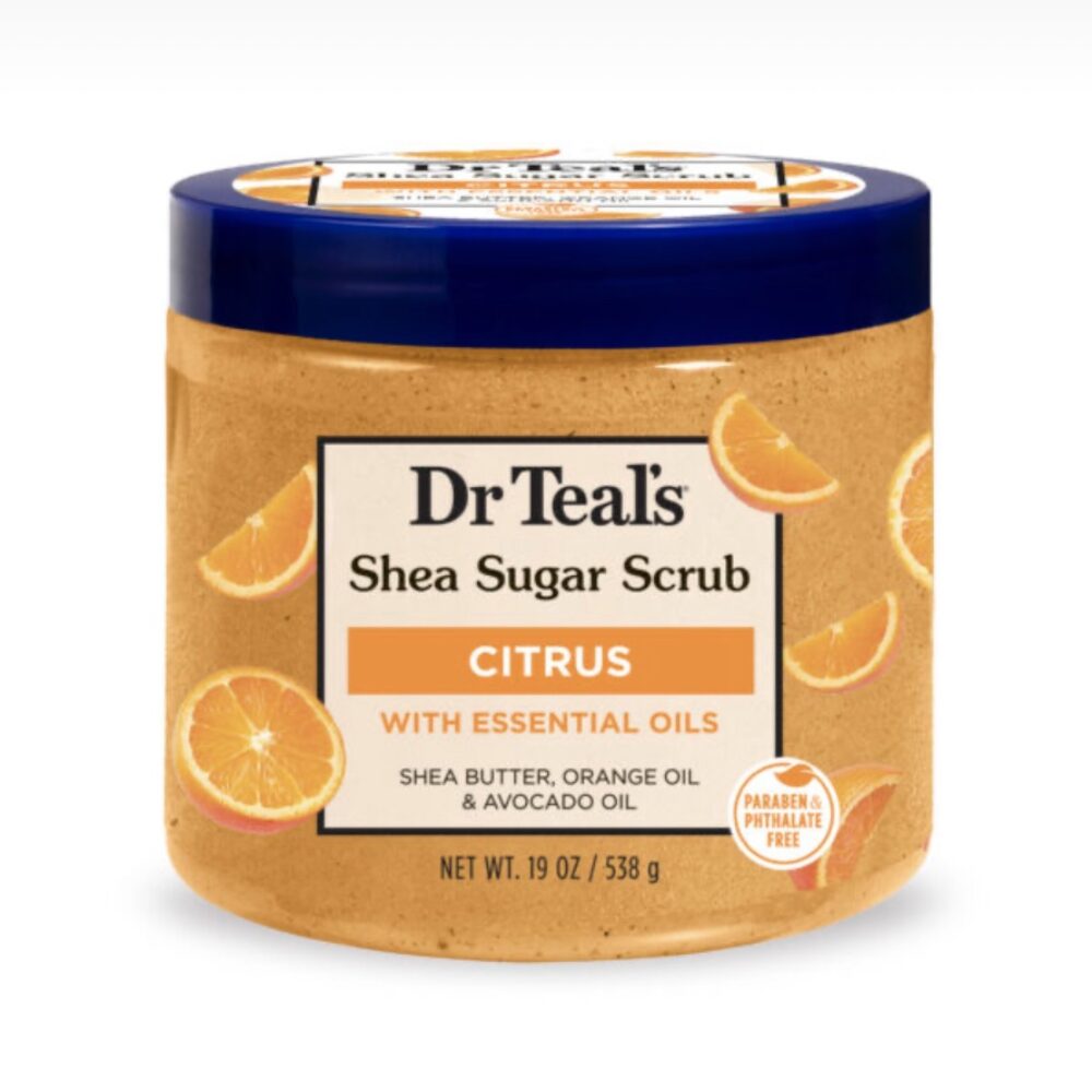 Dr Teal’s Shea Sugar Scrub with Citrus, Vitamin C & Essential Oils 538g (19oz)