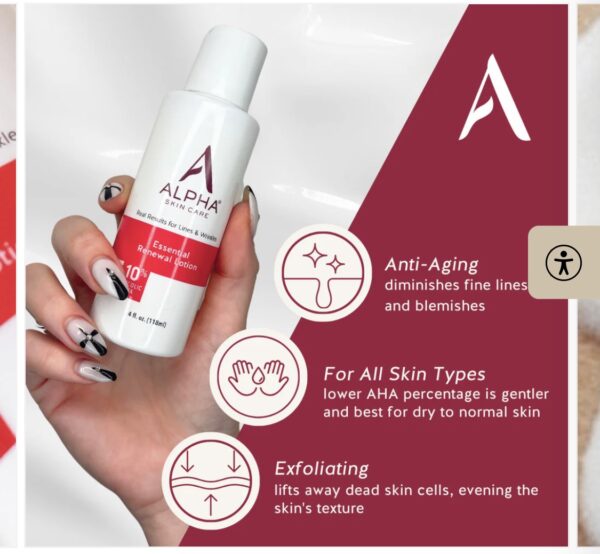 AlphaSkin Essential Renewal Lotion 10% Glycolic AHA - Image 2